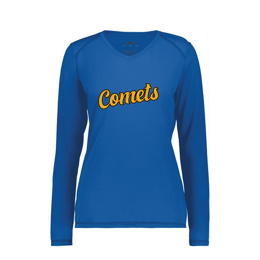 [6847.060.XS-LOGO1] Women's SoftTouch Long Sleeve (Female Adult XS, Royal, Logo 1)