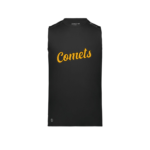 [222593.080.S-LOGO1] Men's CoolDry TankTop (Adult S, Black, Logo 1)