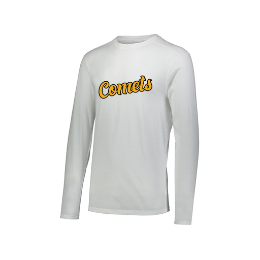 [FTLCUBWH-AXS-LOGO1] Decker Men's Tri-Blend T-Shirt - Long Sleeve (Adult XS, White, Logo 1)